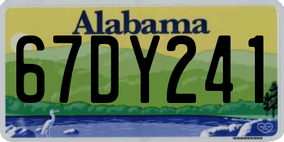 AL license plate 67DY241