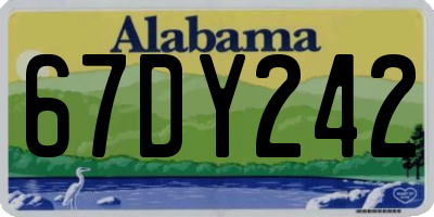 AL license plate 67DY242