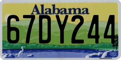 AL license plate 67DY244