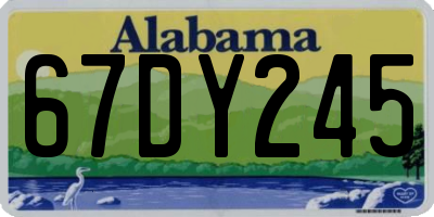 AL license plate 67DY245