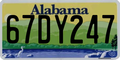 AL license plate 67DY247