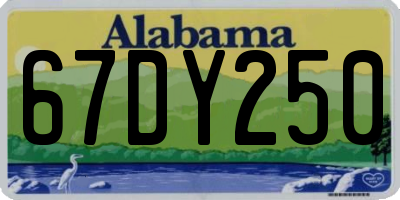 AL license plate 67DY250