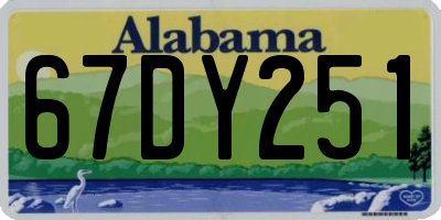 AL license plate 67DY251