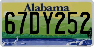 AL license plate 67DY252