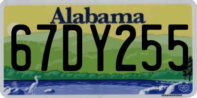 AL license plate 67DY255