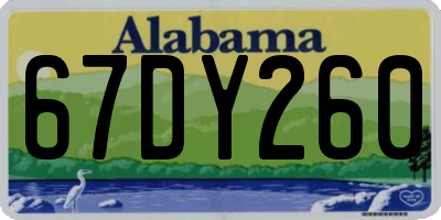 AL license plate 67DY260