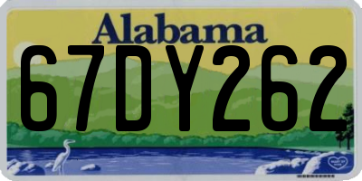 AL license plate 67DY262