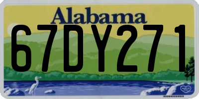 AL license plate 67DY271