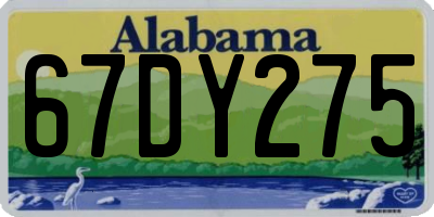 AL license plate 67DY275