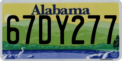 AL license plate 67DY277