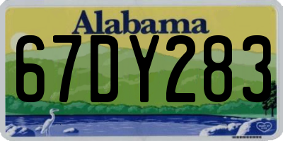 AL license plate 67DY283