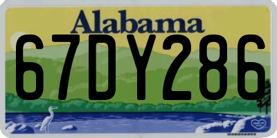 AL license plate 67DY286