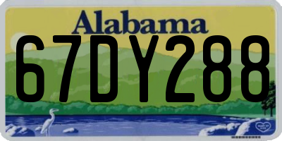 AL license plate 67DY288