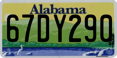 AL license plate 67DY290