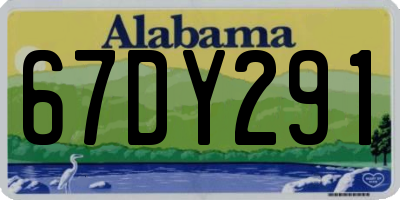 AL license plate 67DY291