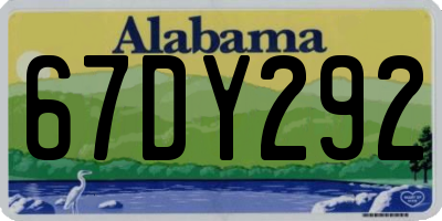 AL license plate 67DY292