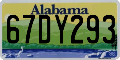 AL license plate 67DY293