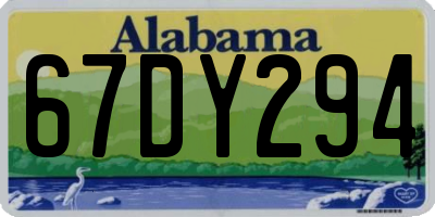 AL license plate 67DY294