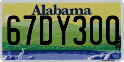 AL license plate 67DY300