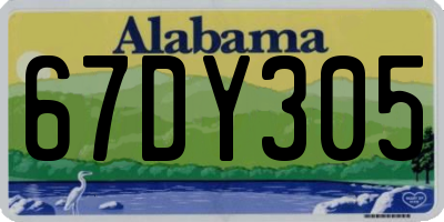 AL license plate 67DY305