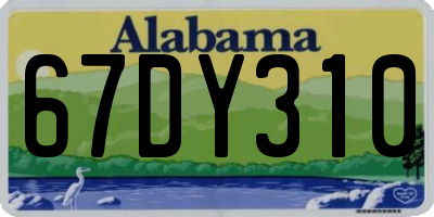 AL license plate 67DY310