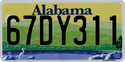 AL license plate 67DY311