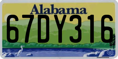 AL license plate 67DY316