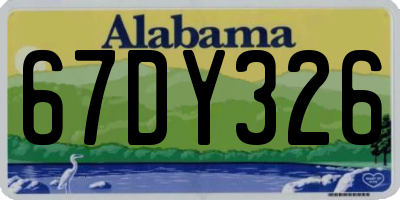 AL license plate 67DY326