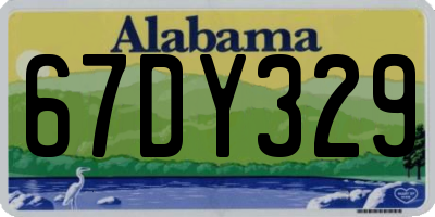 AL license plate 67DY329