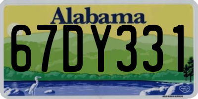 AL license plate 67DY331