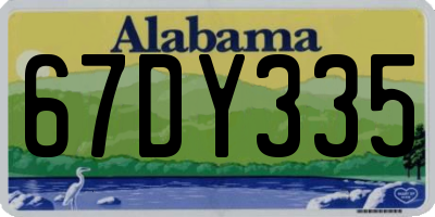 AL license plate 67DY335