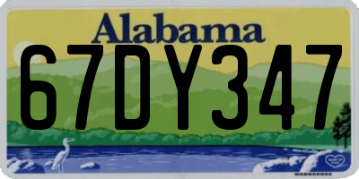 AL license plate 67DY347