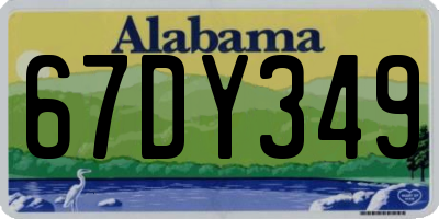 AL license plate 67DY349