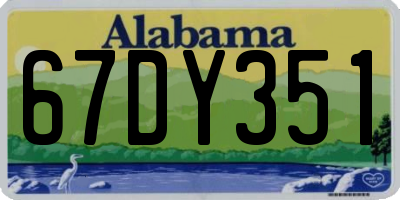 AL license plate 67DY351