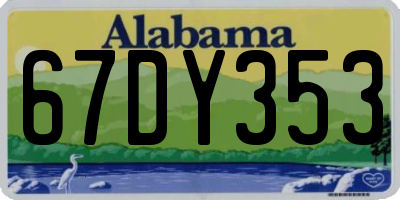 AL license plate 67DY353