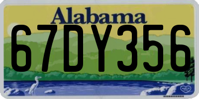 AL license plate 67DY356