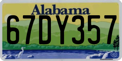 AL license plate 67DY357