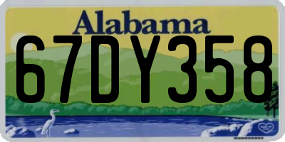 AL license plate 67DY358