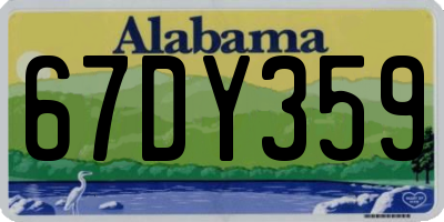 AL license plate 67DY359