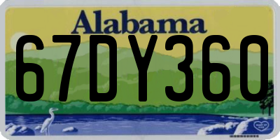 AL license plate 67DY360