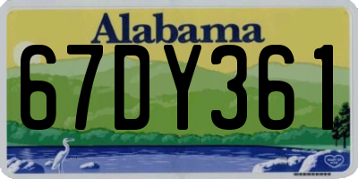 AL license plate 67DY361