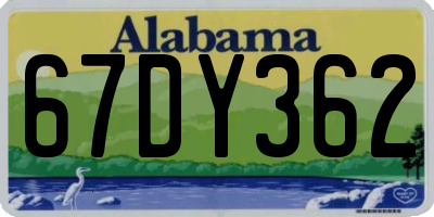 AL license plate 67DY362