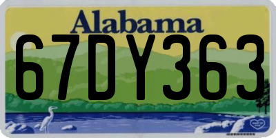 AL license plate 67DY363