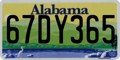 AL license plate 67DY365