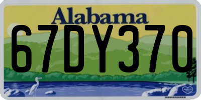 AL license plate 67DY370