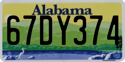 AL license plate 67DY374