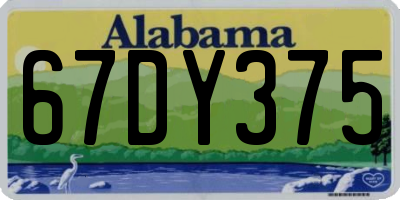 AL license plate 67DY375