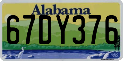 AL license plate 67DY376