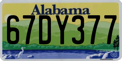 AL license plate 67DY377