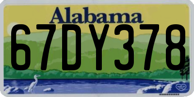 AL license plate 67DY378